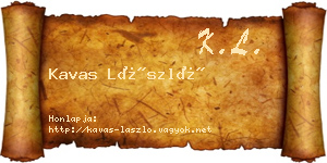 Kavas László névjegykártya